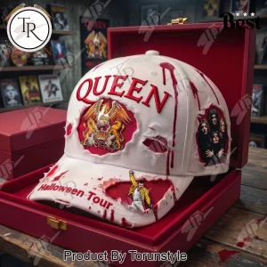 Queen Band Freddie Mercury Halloween Tour Bloody Distressed Baseball Cap