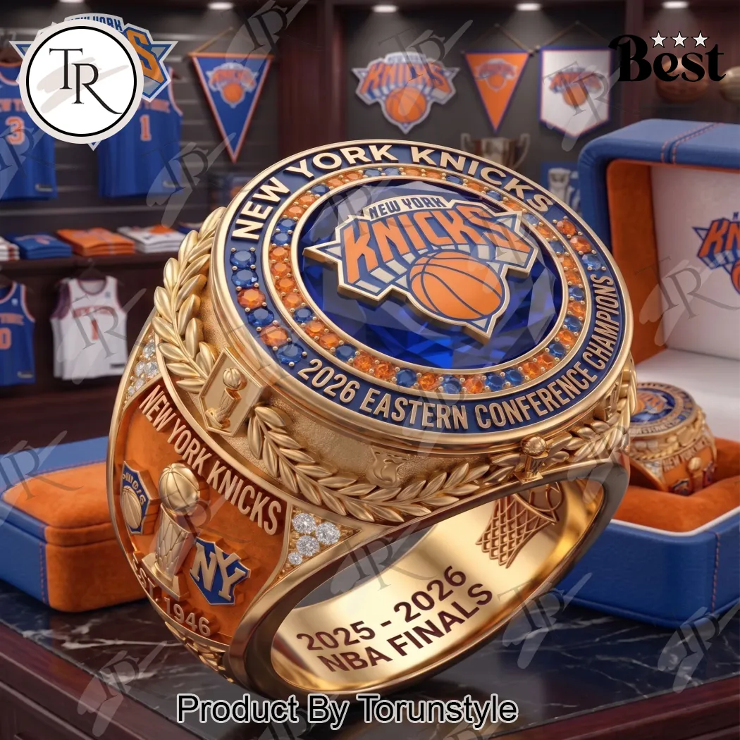 New York Knicks 2026 Eastern Conference Champions Commemorative Gold Replica Championship Ring New York Knicks 2026 Eastern Conference Champions Commemorative Gold Replica Championship Ring