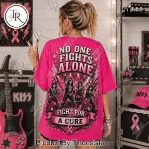 KISS Band Rock For Hope Breast Cancer Awareness Pink Ribbon Graphic T-Shirt