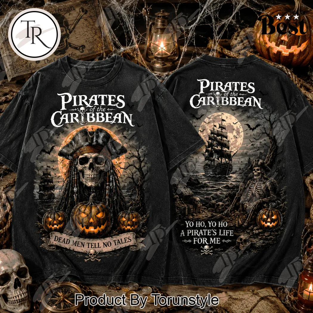 Pirates of the Caribbean Halloween Dead Men Tell No Tales Vintage Graphic T-Shirt Pirates of the Caribbean Halloween Dead Men Tell No Tales Vintage Graphic T-Shirt