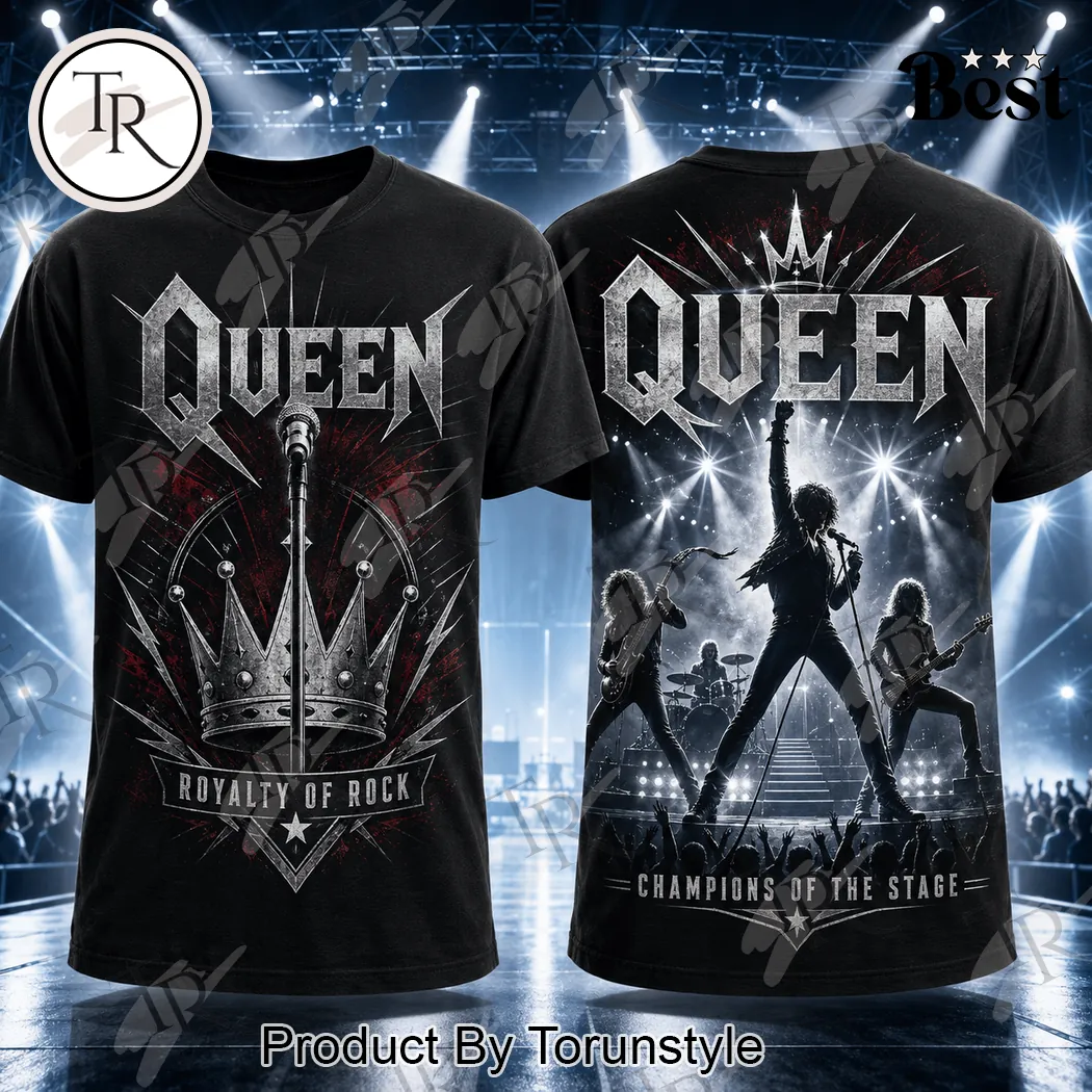 Queen Royalty of Rock Classic Band Tribute Graphic T-Shirt Queen Royalty of Rock Classic Band Tribute Graphic T-Shirt