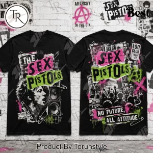 Sex Pistols No Future All Attitude Vintage Punk Rock Graphic T-Shirt