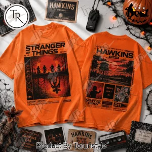 Stranger Things Hawkins Indiana Upside Down Vintage 1983 Retro Graphic T-Shirt