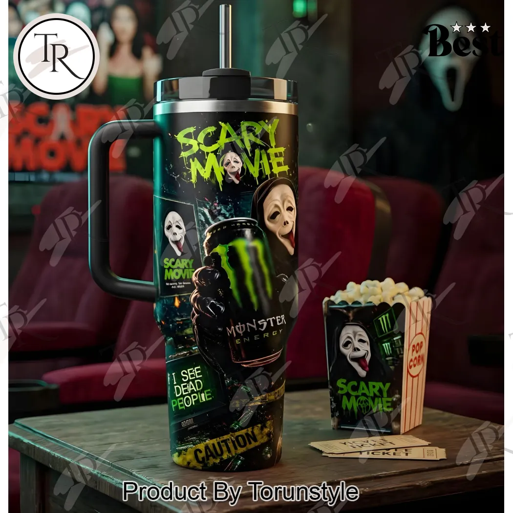Scream Ghostface Monster Energy Spoof Premium Double Wall 40oz Tumbler Scream Ghostface Monster Energy Spoof Premium Double Wall 40oz Tumbler