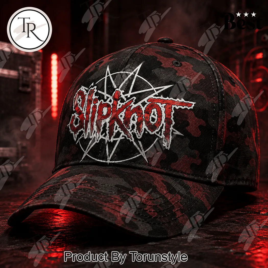 Slipknot Blood Ritual Heavy Metal Red and Black Camo Baseball Cap Slipknot Blood Ritual Heavy Metal Red and Black Camo Baseball Cap