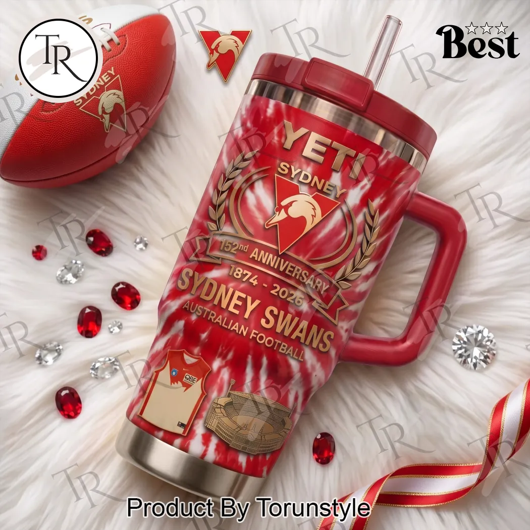 Sydney Swans AFL 152nd Anniversary Commemorative Red Tie Dye Stainless Steel Insulated 40oz Tumbler Sydney Swans AFL 152nd Anniversary Commemorative Red Tie Dye Stainless Steel Insulated 40oz Tumbler