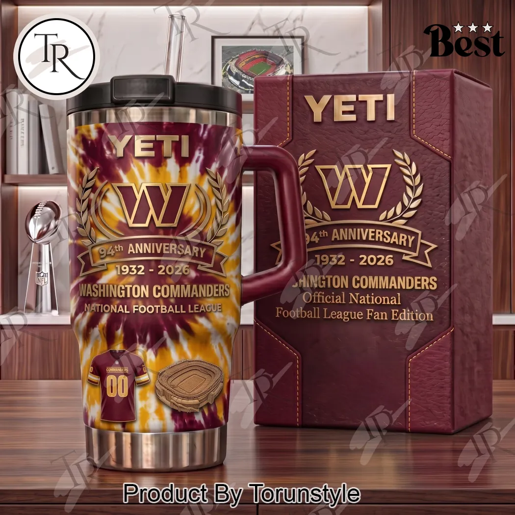 Washington Commanders 94th Anniversary Commemorative Tie-Dye 40oz Tumbler Washington Commanders 94th Anniversary Commemorative Tie-Dye 40oz Tumbler