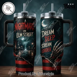 A Nightmare on Elm Street Freddy Krueger Dream Deep Halloween Insulated 40oz Tumbler