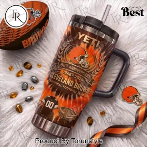 Cleveland Browns 80th Anniversary Commemorative Premium 40oz Tumbler