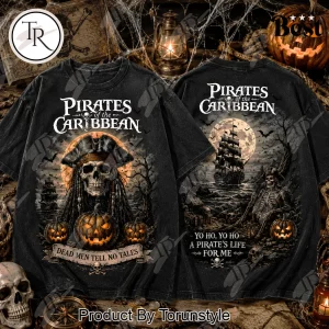 Pirates of the Caribbean Halloween Dead Men Tell No Tales Vintage Graphic T-Shirt