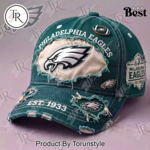 Philadelphia Eagles NFL Vintage Distressed Est 1933 Baseball Cap