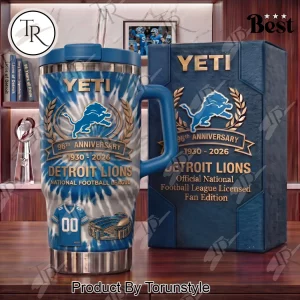 Detroit Lions 96th Anniversary Commemorative Blue Tie-Dye Stainless Steel Travel 40oz Tumbler Detroit Lions 96th Anniversary Commemorative Blue Tie-Dye Stainless Steel Travel 40oz Tumbler