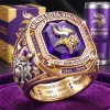 Los Angeles Chargers 66th Anniversary (1960-2026) Commemorative Legacy Championship Ring with Faceted Azure Blue Sapphire Gemstone