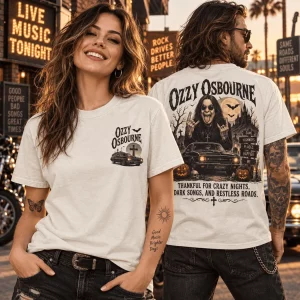 Ozzy Osbourne Crazy Nights Dark Songs Vintage Gothic Rock Graphic T-Shirt Ozzy Osbourne Crazy Nights Dark Songs Vintage Gothic Rock Graphic T-Shirt