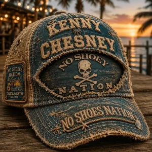Kenny Chesney No Shoes Nation Vintage Distressed Coastal Country Baseball Cap