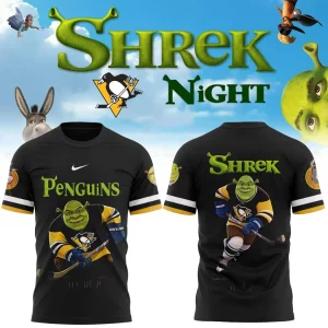 Pittsburgh Penguins Shrek Night 2026 Premium 3D Graphic Pullover Hoodie