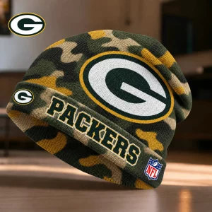 Green Bay Packers NFL Field and Fury Camo Premium Winter Knit Beanie Hat