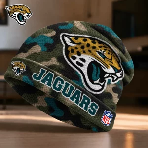 Jacksonville Jaguars NFL Premium Field and Fury Camouflage Knit Winter Beanie Hat