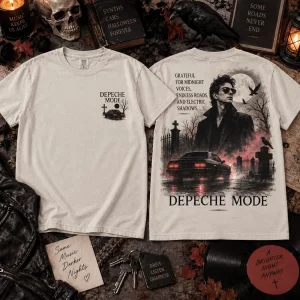 Depeche Mode Dark Synth Midnight Voices Vintage Graphic T-Shirt
