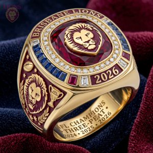 Brisbane Lions 2026 AFL Premiers Three-Peat Championship Ring