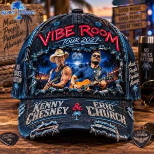 Kenny Chesney and Eric Church Vibe Room Tour 2027 Distressed Denim Baseball Cap