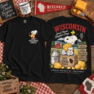 Snoopy Wisconsin Cheese Dairy Pride Vintage Graphic T-Shirt