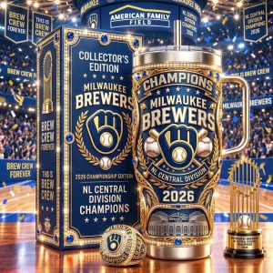 Milwaukee Brewers 2026 NL Central Division Champions Commemorative Luxury 40oz Tumbler