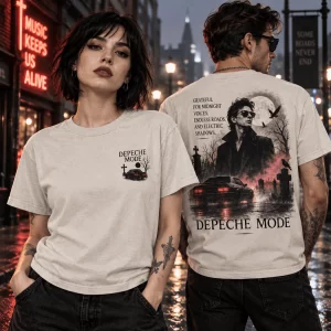 Depeche Mode Dark Synth Midnight Voices Vintage Graphic T-Shirt Depeche Mode Dark Synth Midnight Voices Vintage Graphic T-Shirt