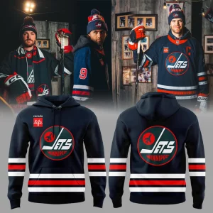 Winnipeg Jets NHL Hockey Classic Striped Pullover Hoodie