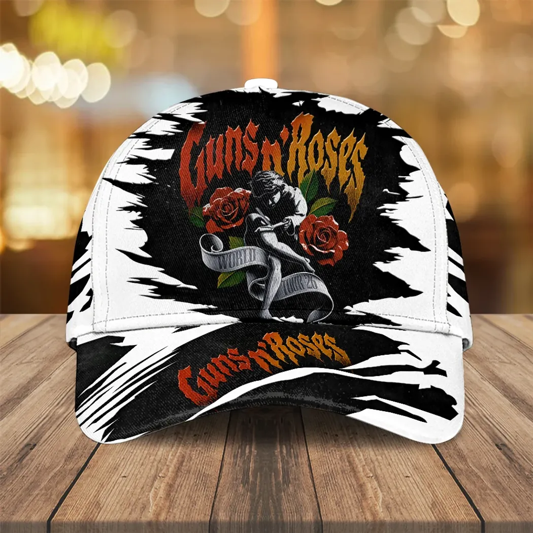 Guns N’ Roses World Tour 2026 Distressed Graphic Rock Band Classic Cap Guns N’ Roses World Tour 2026 Distressed Graphic Rock Band Classic Cap