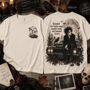 The Cure Robert Smith Grateful For Lonely Songs Vintage Gothic Rock T-Shirt