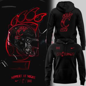 Cincinnati Bearcats Nippert At Night Big 12 Blackout Football Pullover Hoodie
