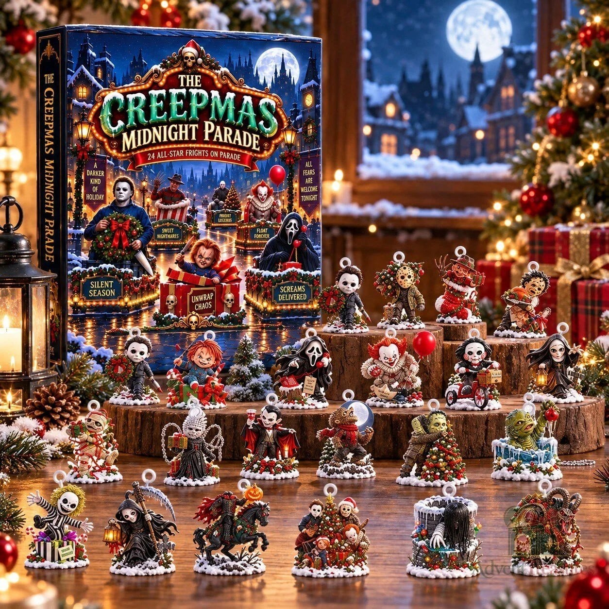 The Creepmas Midnight Parade 24 All-Star Frights Horror Movie 2026 Advent Calendar Figurine Set The Creepmas Midnight Parade 24 All-Star Frights Horror Movie 2026 Advent Calendar Figurine Set