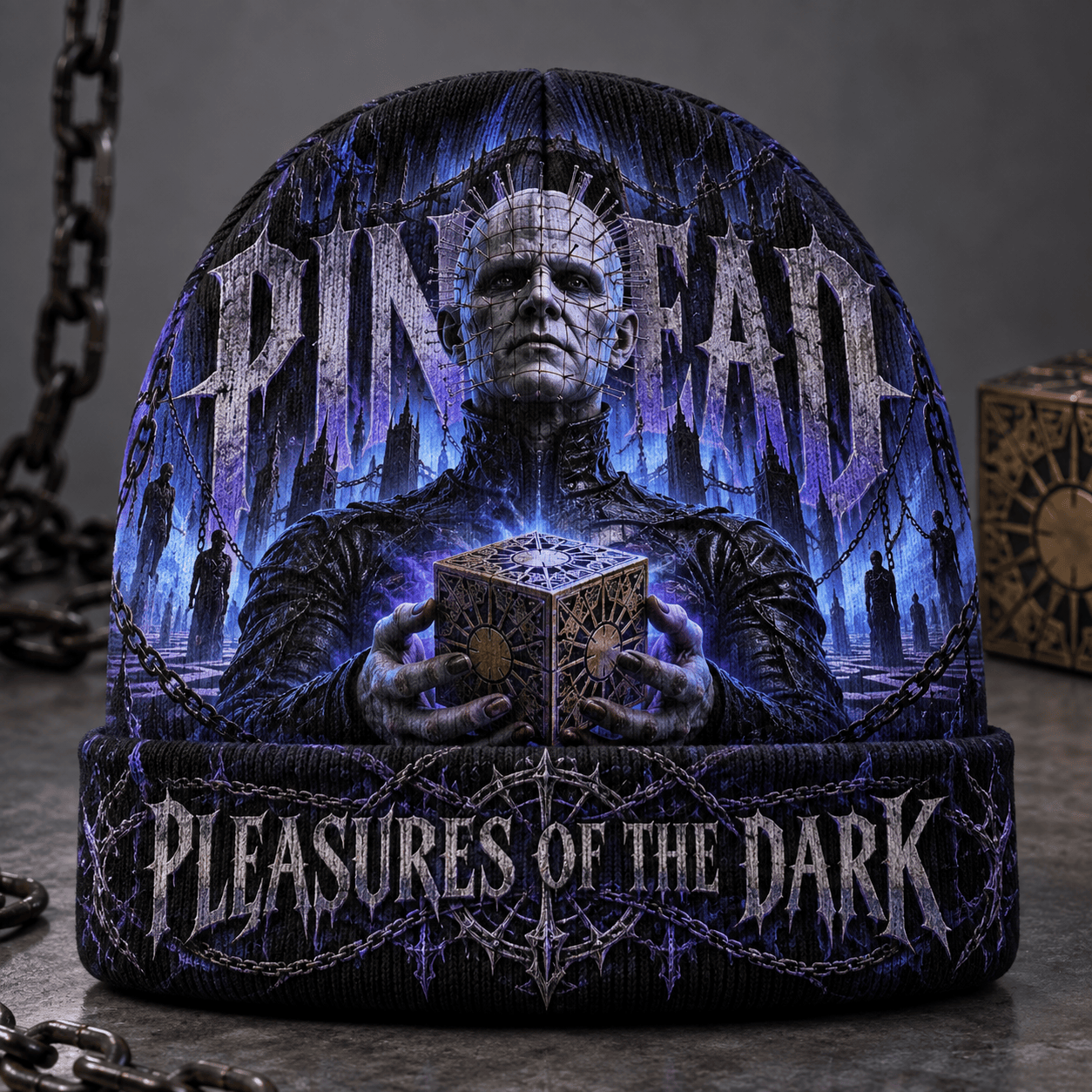 Pinhead Pleasures of the Dark Hellraiser Beanie Hat Pinhead Pleasures of the Dark Hellraiser Beanie Hat