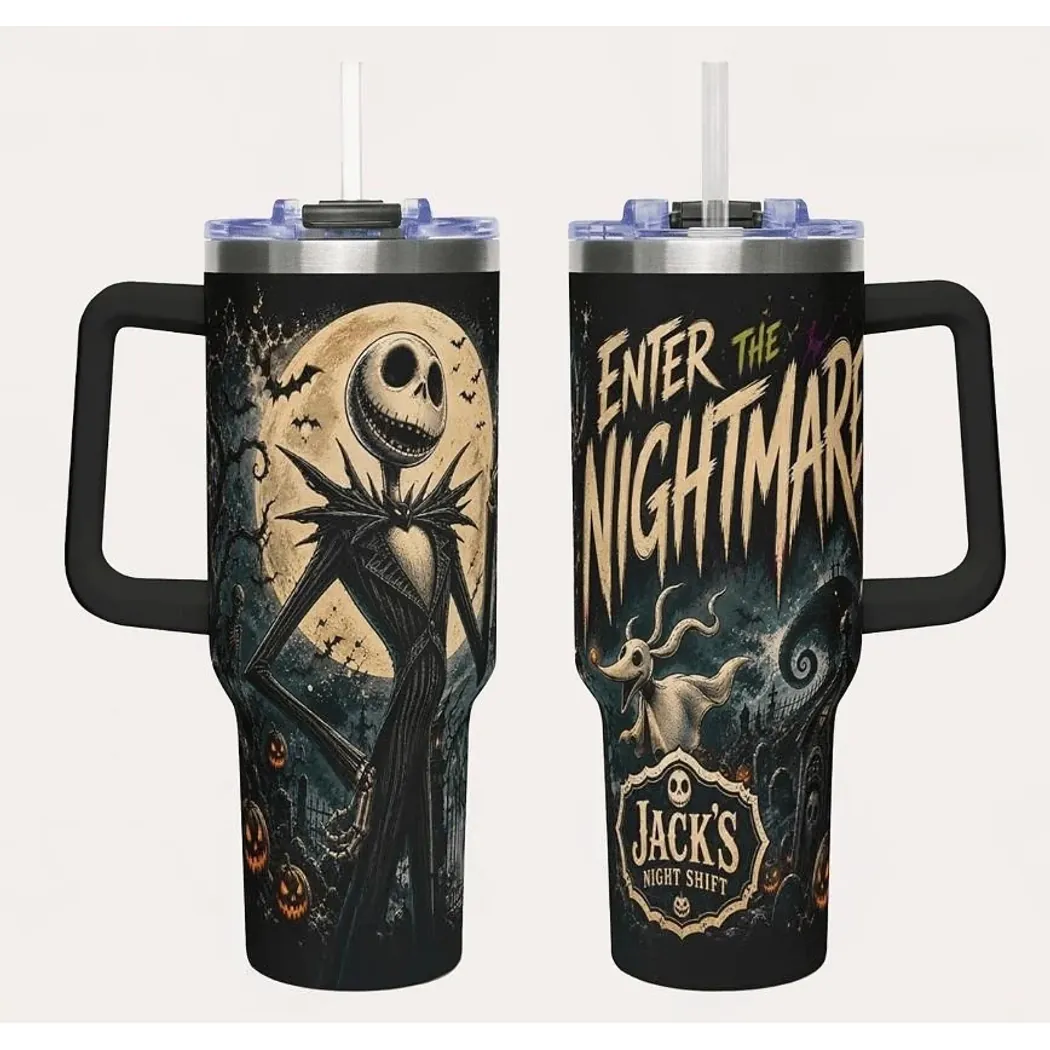 Jack Skellington Enter The Nightmare Gothic Halloween Spooky 40oz Tumbler Jack Skellington Enter The Nightmare Gothic Halloween Spooky 40oz Tumbler