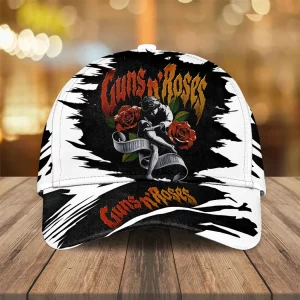 Guns N' Roses World Tour 2026 Distressed Graphic Rock Band Classic Cap