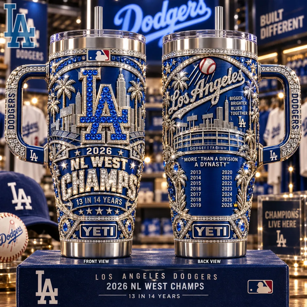Los Angeles Dodgers 2026 NL West Champions Luxury Rhinestone Bling 40oz Tumbler Los Angeles Dodgers 2026 NL West Champions Luxury Rhinestone Bling 40oz Tumbler