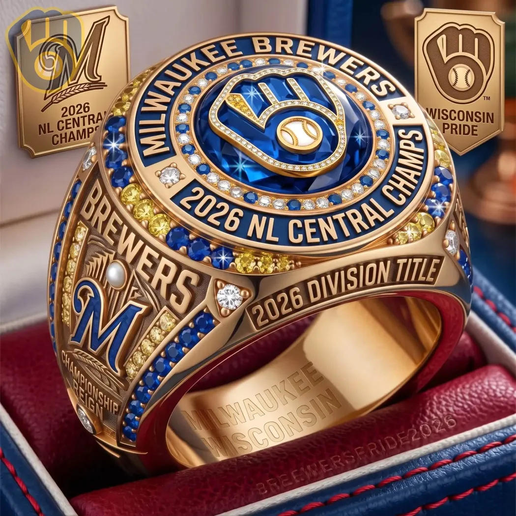 Milwaukee Brewers 2026 NL Central Champions Commemorative Fan Ring Milwaukee Brewers 2026 NL Central Champions Commemorative Fan Ring