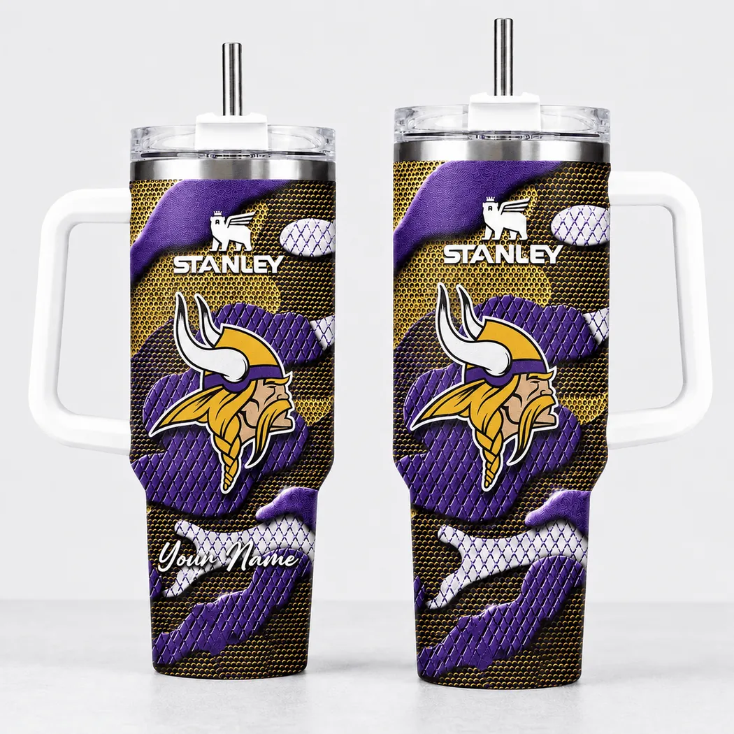Minnesota Vikings Personalized Football Fan Gift Custom Name 40oz Tumbler Minnesota Vikings Personalized Football Fan Gift Custom Name 40oz Tumbler