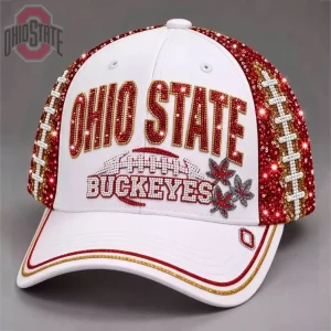 Ohio State Buckeyes Bling Rhinestone Sparkly Gameday Sequin Baseball Cap