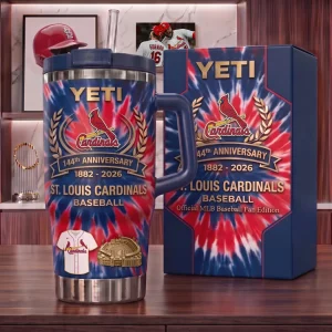 St. Louis Cardinals 144th Anniversary Commemorative Tie-Dye 40oz Tumbler