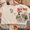 Snoopy and Woodstock California Surf Taco Retro Vintage Summer Beach Graphic T-Shirt