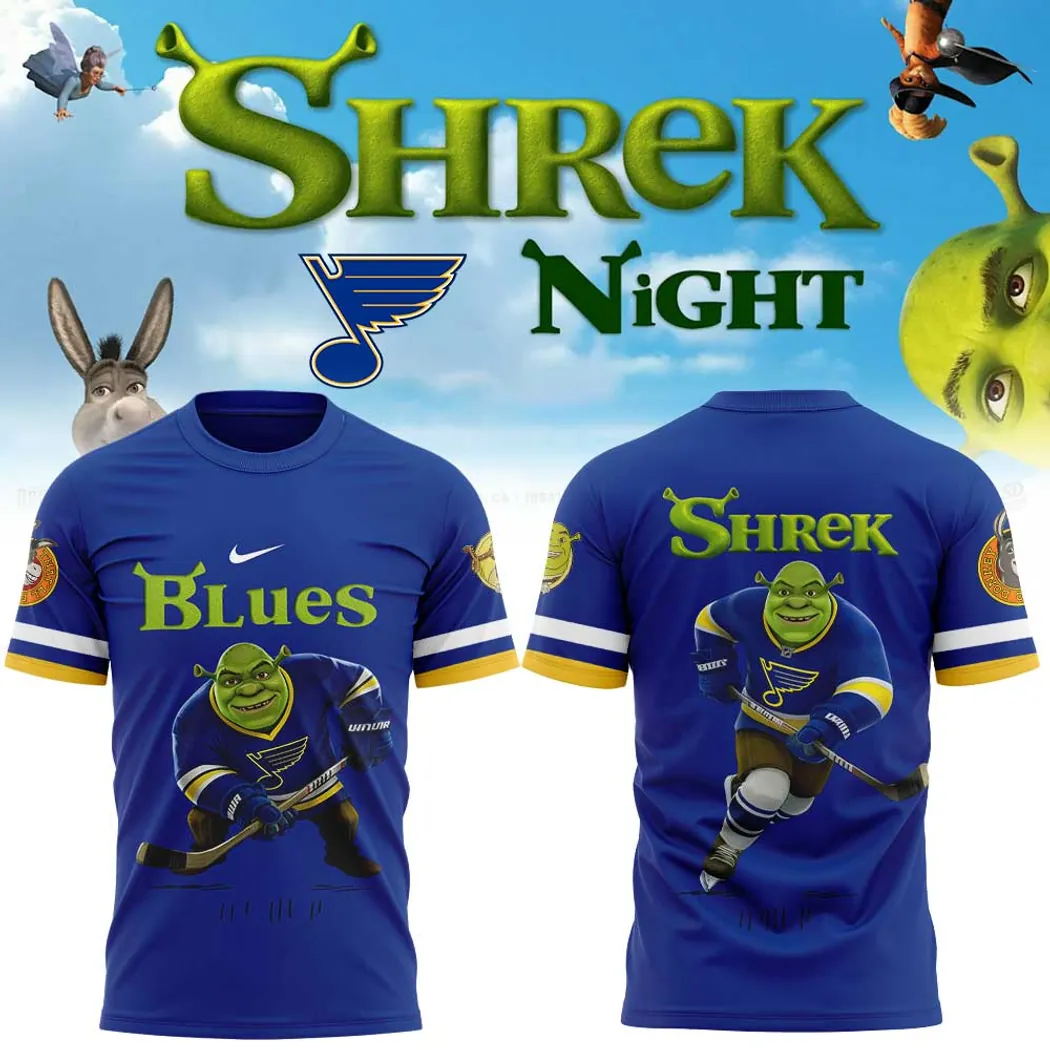 St. Louis Blues Shrek Night 2026 Special Edition Commemorative Pullover Hoodie St. Louis Blues Shrek Night 2026 Special Edition Commemorative Pullover Hoodie