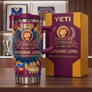Brisbane Lions 40oz Tumbler with Handle and Gift Box