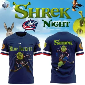 Columbus Blue Jackets Shrek Night 2026 Commemorative Graphic Pullover Hoodie