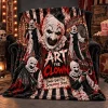 Saw Billy the Puppet Jigsaw Horror Movie Red Spiral Fleece Blanket Saw Billy the Puppet Jigsaw Horror Movie Red Spiral Fleece Blanket