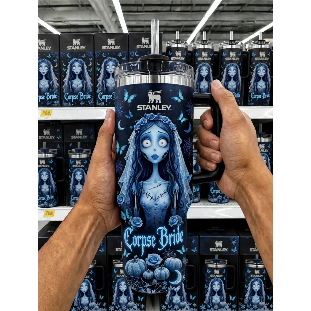 Tim Burton Corpse Bride Emily Gothic Spooky Halloween 40oz Tumbler Tim Burton Corpse Bride Emily Gothic Spooky Halloween 40oz Tumbler