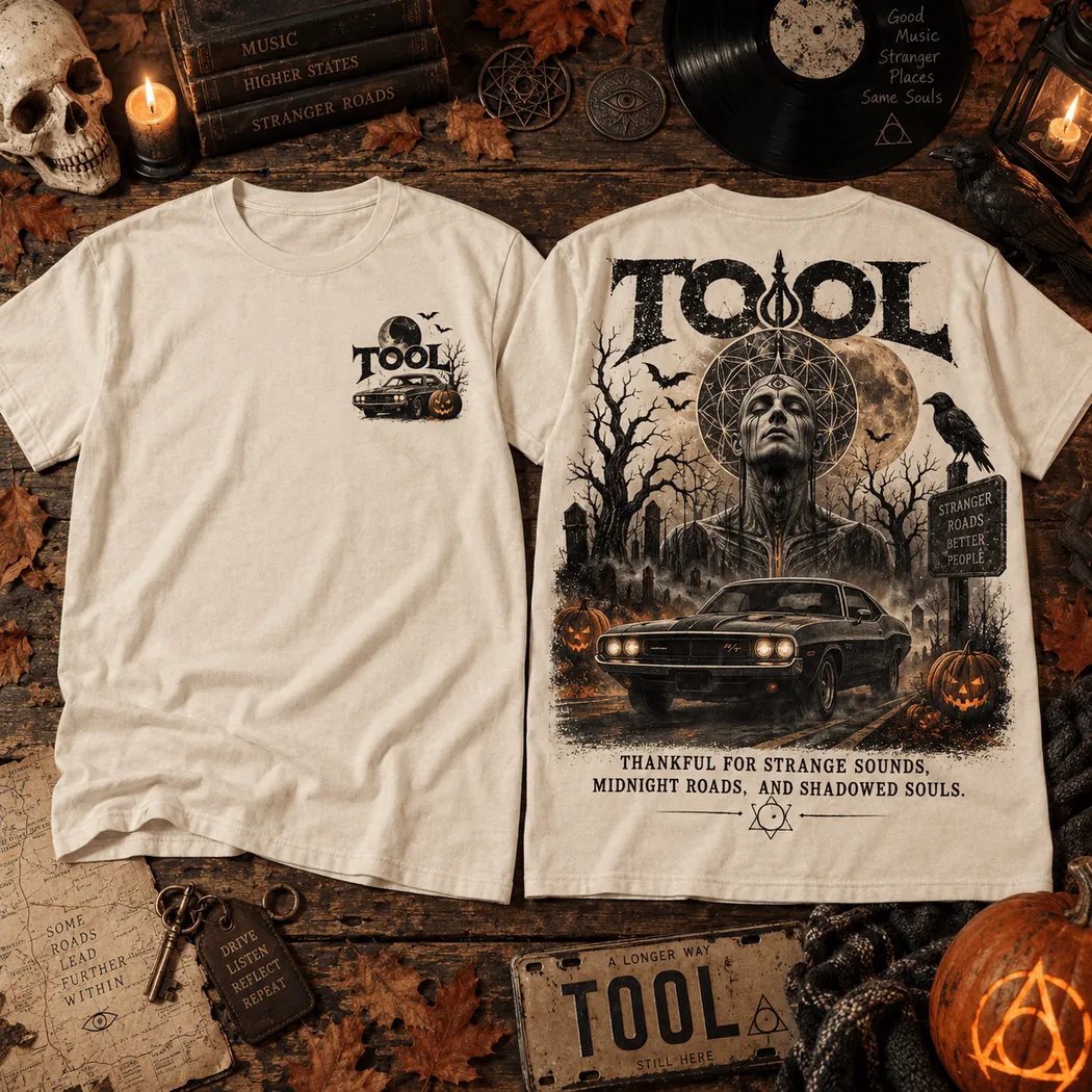 Tool Band Strange Roads Gothic Halloween Vintage Graphic T-Shirt Tool Band Strange Roads Gothic Halloween Vintage Graphic T-Shirt