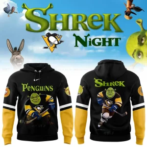 Pittsburgh Penguins Shrek Night 2026 Premium 3D Graphic Pullover Hoodie
