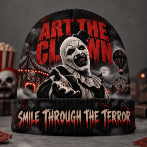 Art the Clown Smile Through the Terror Slasher Beanie Hat